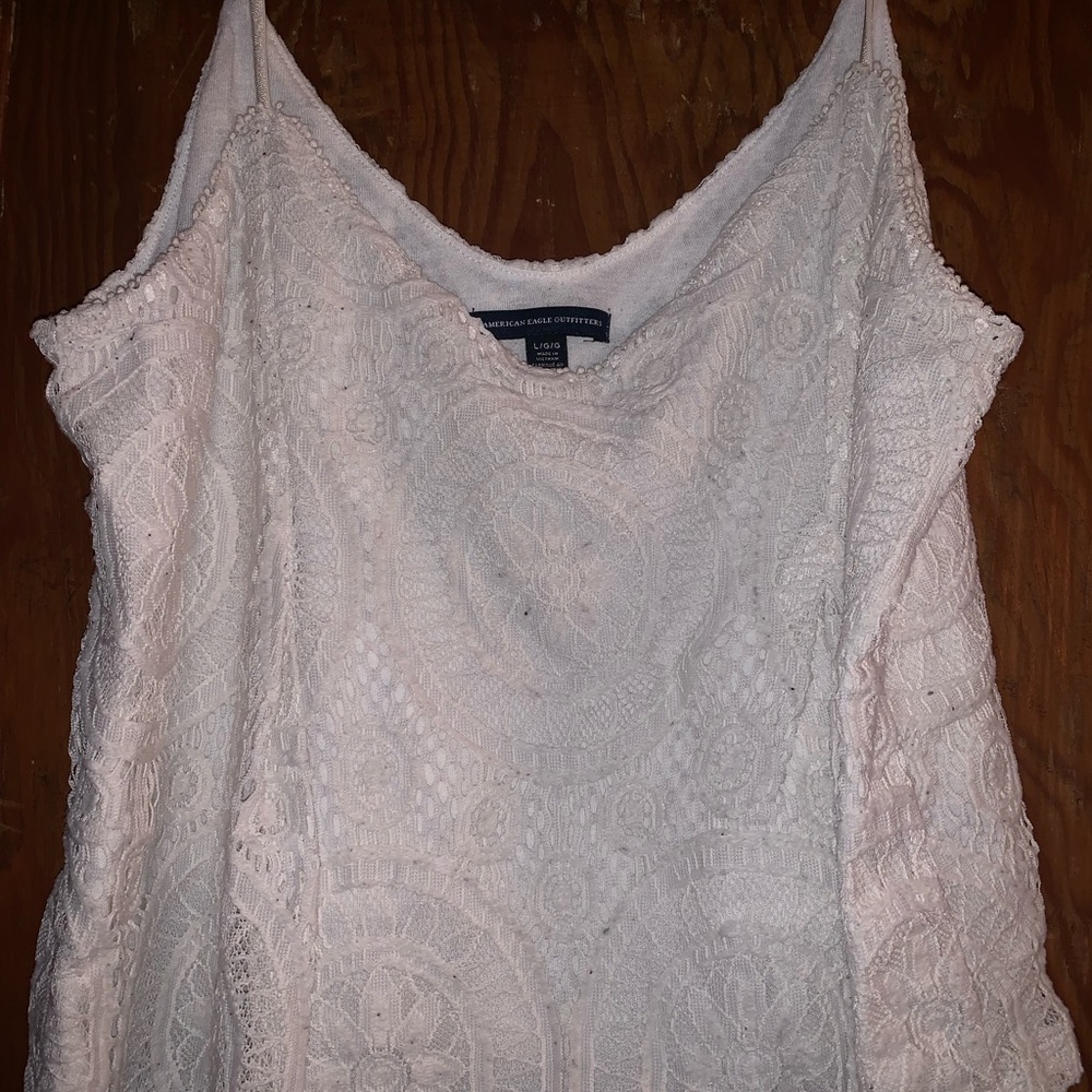 Lacey white stewpot tank top